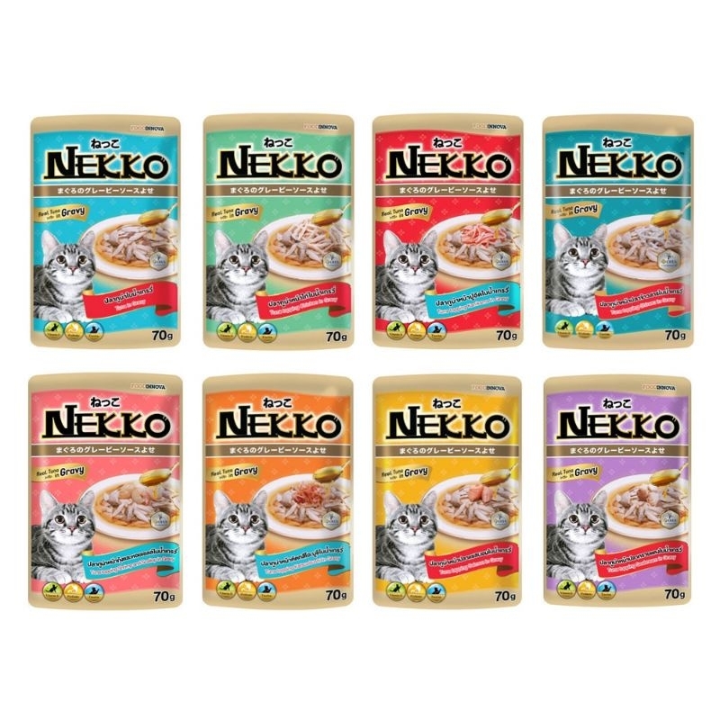 nexko-อาหารเปียกแมวเน็กโกะ-ยกโหล-12ซอง-70g