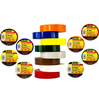 "3M" NO.35 VINYL ELECTRICAL TAPE COLOR 3/4x66FT ***ราคาต่อ1ม้วน** (สามารถออกใบกำกับภาษีได้ค่ะ)