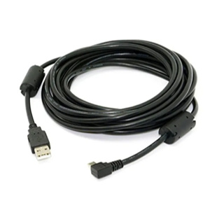 Mini USB B Type 5pin Male Right Angled 90 Degree to USB 2.0 Male Data Cable with EMI Ferrite Core 5 เมตร **มีของพร้อมส่ง
