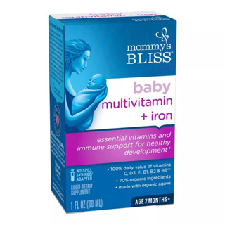 • พร้อมส่ง • Mommy’s Bliss Baby Multivitamin + Iron, 2 Months