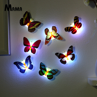 MAMA ไฟ LED สติกเกอร์ติดผนังผีเสื้อ Butterfly Light Up Toy /1PCS