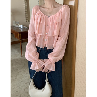 cpjgirlxx | Romance Blouse - 2col เสื้อระบายเกาหลี