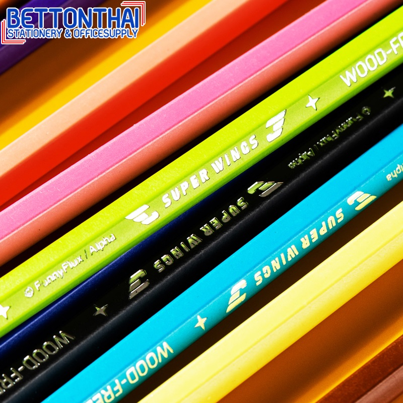 deli-c126-24-colored-pencil-24-colors-ดินสอสีไม้ลบได้-ลาย-super-wings-24-สี-สีไม้-ดินสอสี-เครื่องเขียน-โรงเรียน