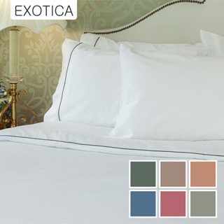 EXOTICA ชุดผ้าปูที่นอนรัดมุม + ปลอกหมอนและผ้าปูที่นอนไม่รัดมุม(flat sheet) ลาย Glory สำหรับเตียงขนาด 6 / 5 / 3.5 ฟุต