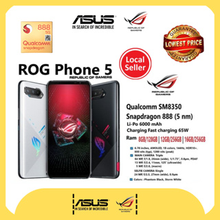 เช็ครีวิวสินค้า【ROM ทั่วโลก】Asus Phone ROG 2/3/5 Gaming Snapdragon855+/865+/888 6.59" 2340x1080Hz Original Used Unit