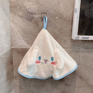🍑 ผ้าขนหนู ผ้าเช็ดมือ Cinnamoroll ชินนามอนโรล ลายน่ารัก สไตล์ญี่ปุ่น ซับน้ำดีมาก แขวนไว้ในห้องน้ำ ของแต่งบ้าน