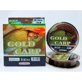 สายเอ็นโหลด Gangrou Gold Carp ความยาว 100 เมตร ขนาด 6-8-12-15 LB