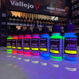 VALLEJO NEW GAME FLUORESCENT COLOR สีฟลูออเรสเซน เพิ่มโทนสีใหม่