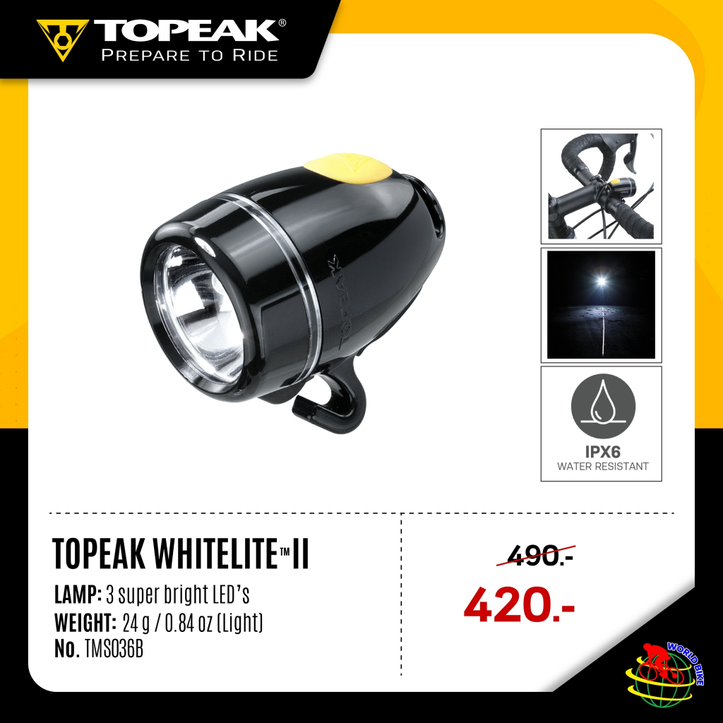 ไฟหน้าจักรยาน-topeak-whitelite-soundlite