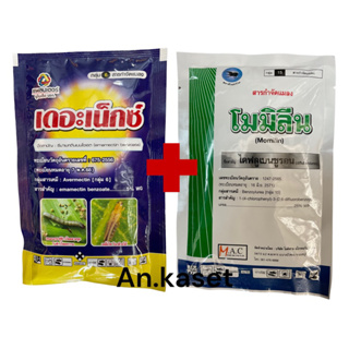 ชุดคุม-ฆ่าหนอน[อีมาเมกติน100กรัม+ไดฟลูเบนซูรอน100กรัม] ป้องกันกำจัดหนอนกระทู้ข้าวโพด หนอนดื้อยา 2พลังบวกราคาประหยัด