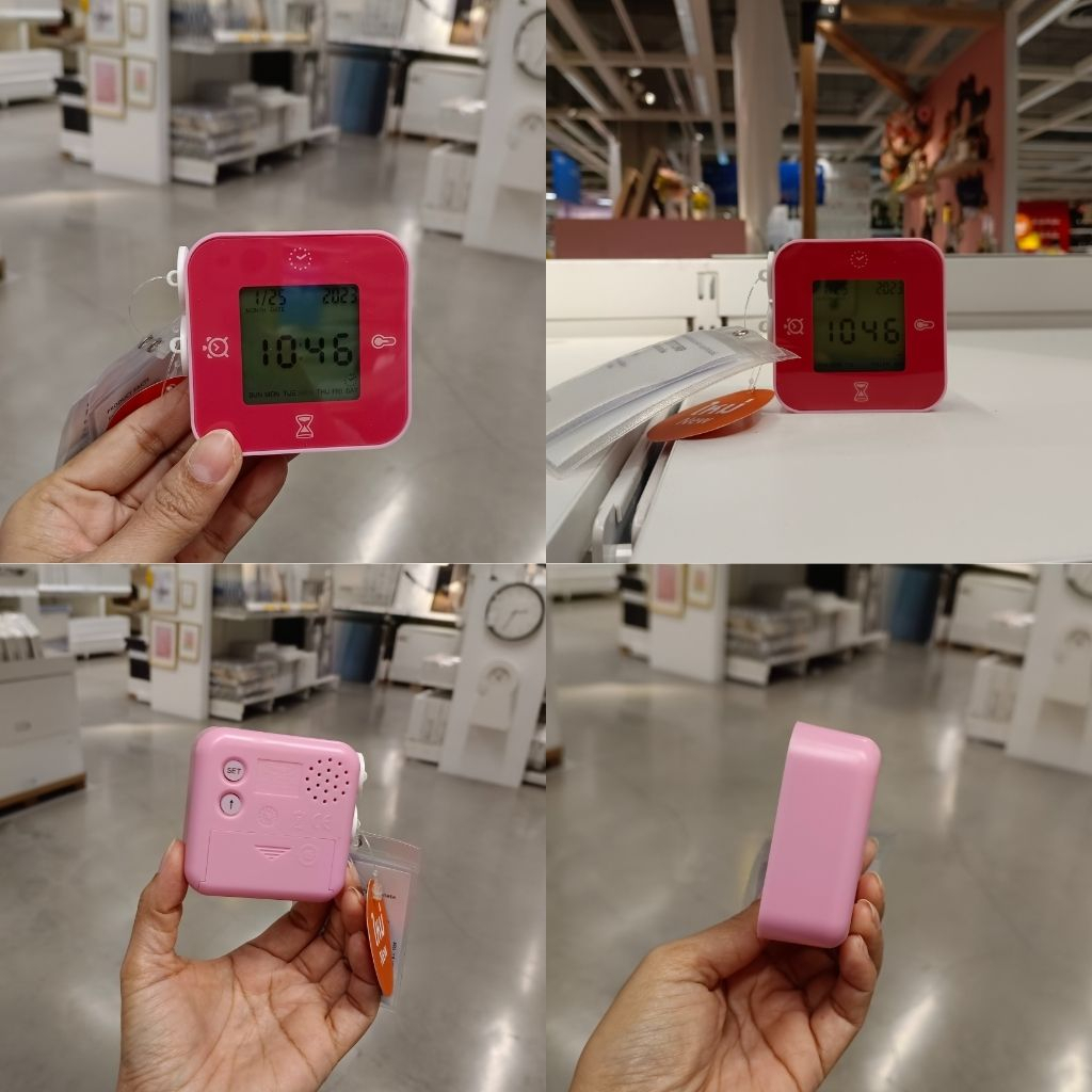 klockis-ikea-นาฬิกาปลุก-สีขาว-ตั้งปลุก-บอกอุณหภูมิ-จับเวลา-สไตล์มินิมอล-ของแท้-จาก-อิเกีย