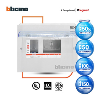 BTicino ตู้คอนซูเมอร์ ยูนิต (ปลั๊ก-อิน) 4|6|8|12|16|21ช่อง Consumer Unit Plug-In BTPLUG (ตู้เปล่า) | BTiSmart