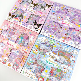 พร้อมส่ง💕 ชุดสติกเกอร์ Sanrio กันน้ำ (32แผ่น) สติ๊กเกอร์ตกแต่ง ลายการ์ตูน ซานริโอ้ คุโรมิ มายเม sticker | Bluerubystore