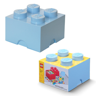 กล่องเลโก้ กล่องใส่เลโก้ LEGO Storage Brick 4 Light Blue สีฟ้า 25x25x18 cm ของแท้