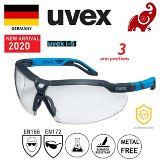 UVEX 9183265 I-5 Safety Spectacle Blue Frame Clear Supravision Extreme Len