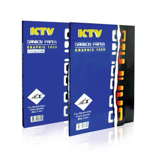 KTV กระดาษคาร์บอน 21 x 33 ซม. สีน้ำเงิน (100แผ่น) KTV Graphic กระดาษก๊อปปี้