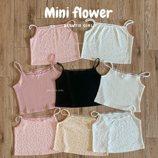 BG • Mini flower crop สายเดี่ยว🌸 ลดเหลือ 127 ใส่โค้ด WPTEPN • เสื้อสายเดี่ยวลายดอกไม้  ครอป เสื้อลายดอก Becutiegirl