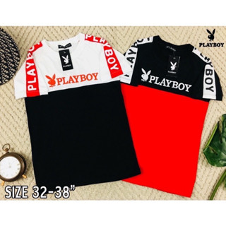 🔥พร้อมส่ง🔥เสื้อเพลบอย Playboy งานสกรีนแน่นๆ ผ้าคอตตอน💯