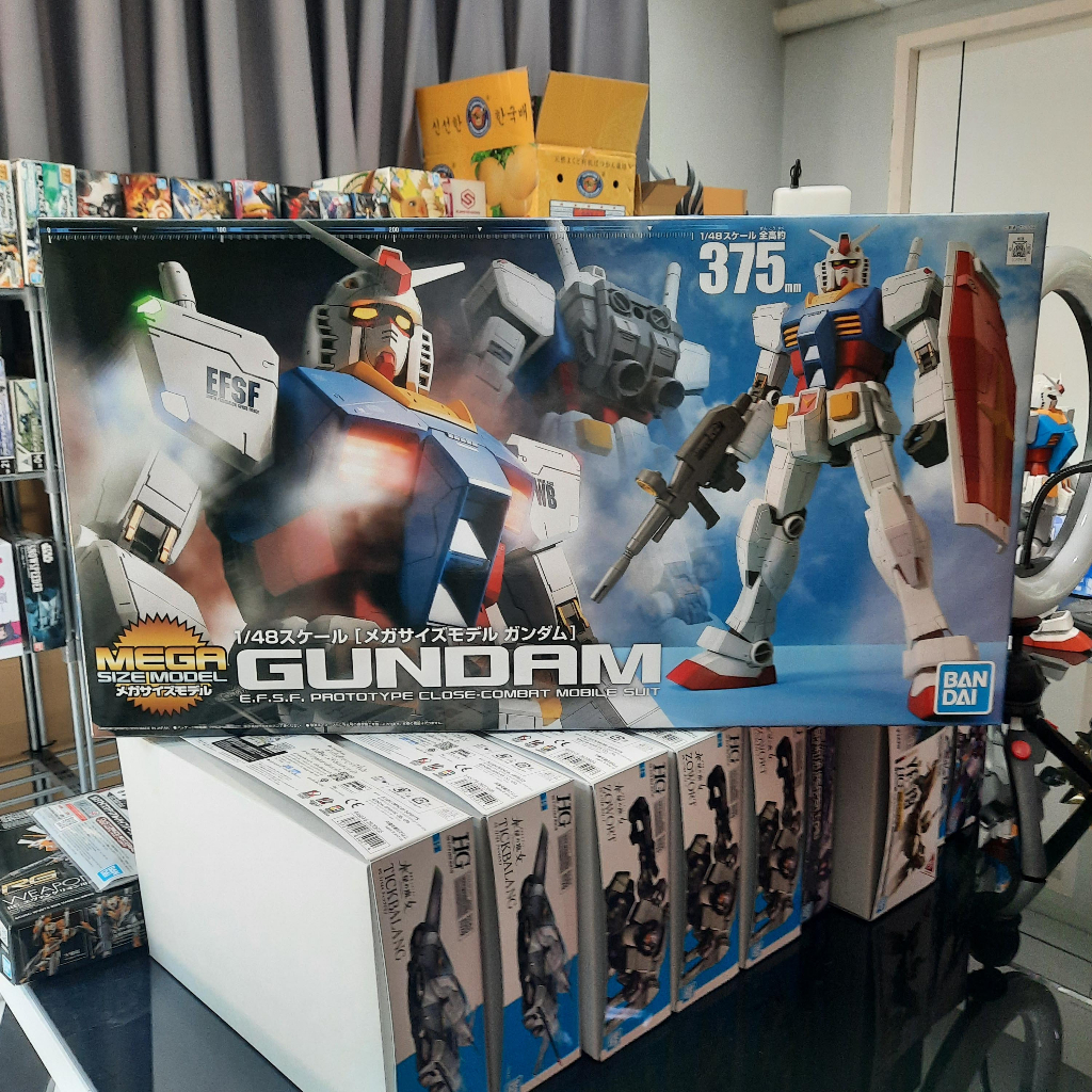 Bandai Mega Size Gundam Justice 2.0 1/100 - Maquette à Assembler, Environ 18cm - Avec Armes