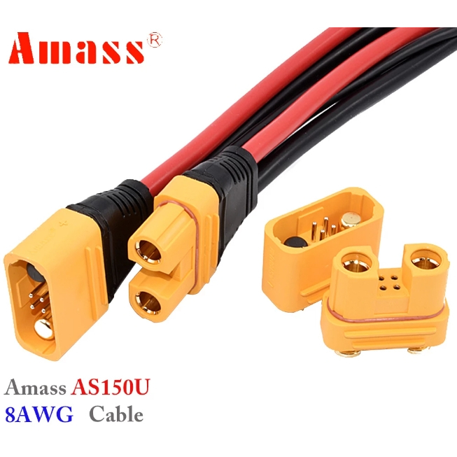 [ปลั๊ก] Amass AS150U Connector Anti Spark Silicone Wire ของแท้ | Shopee ...