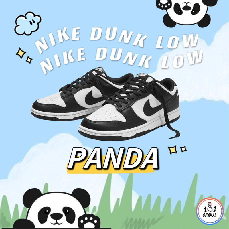 พร้อมส่งในไทย-nike-dunk-low-retro-white-black-panda-ของแท้-100