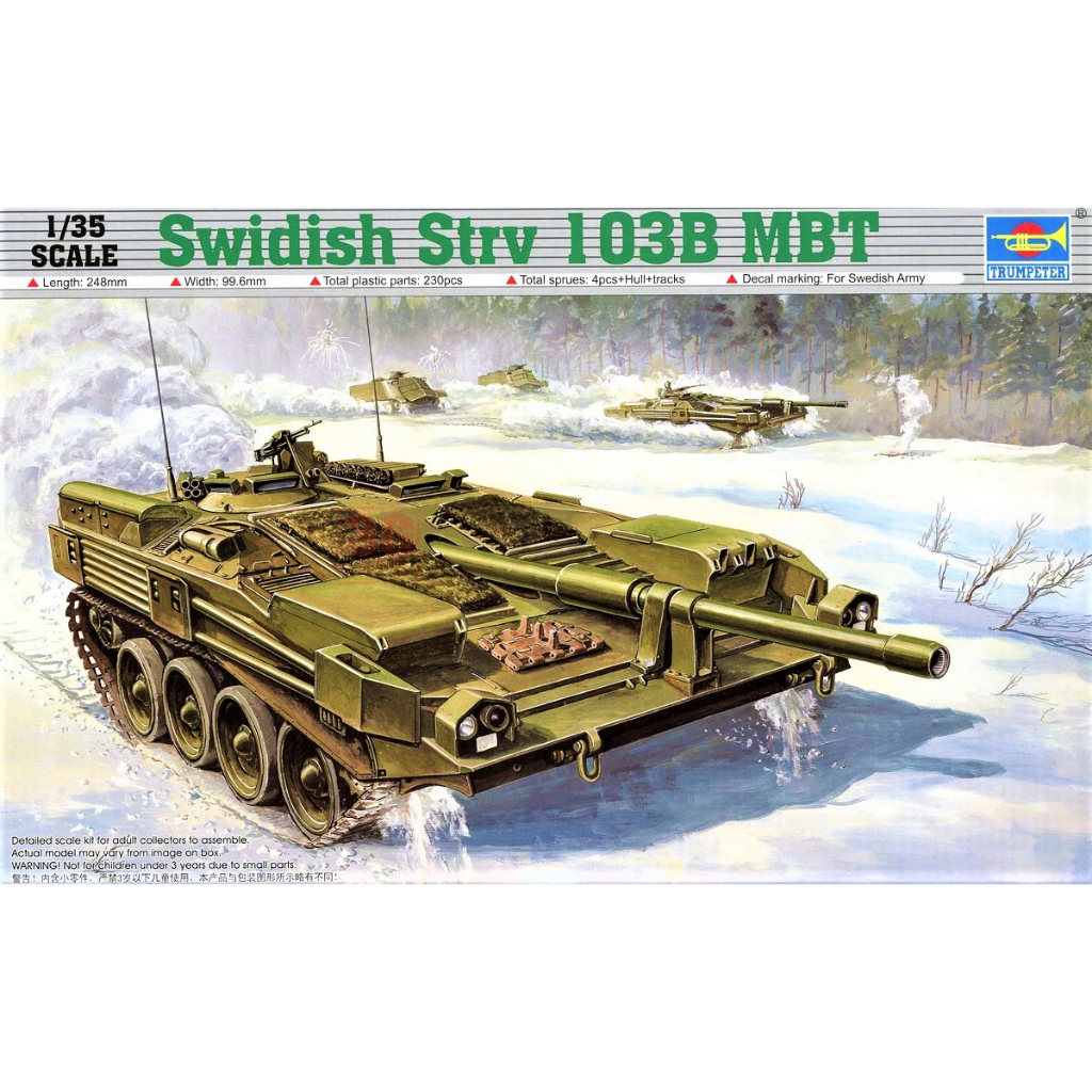 โมเดลรถถัง-1-35-trumpeter-no-00309-sweden-strv-103b-mbt