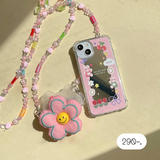 เคสกระจก เคสสะพายได้ เคสแถมสายสะพาย เคสลายดอกไม้ 🌸 สะพายคาดดอกไม้