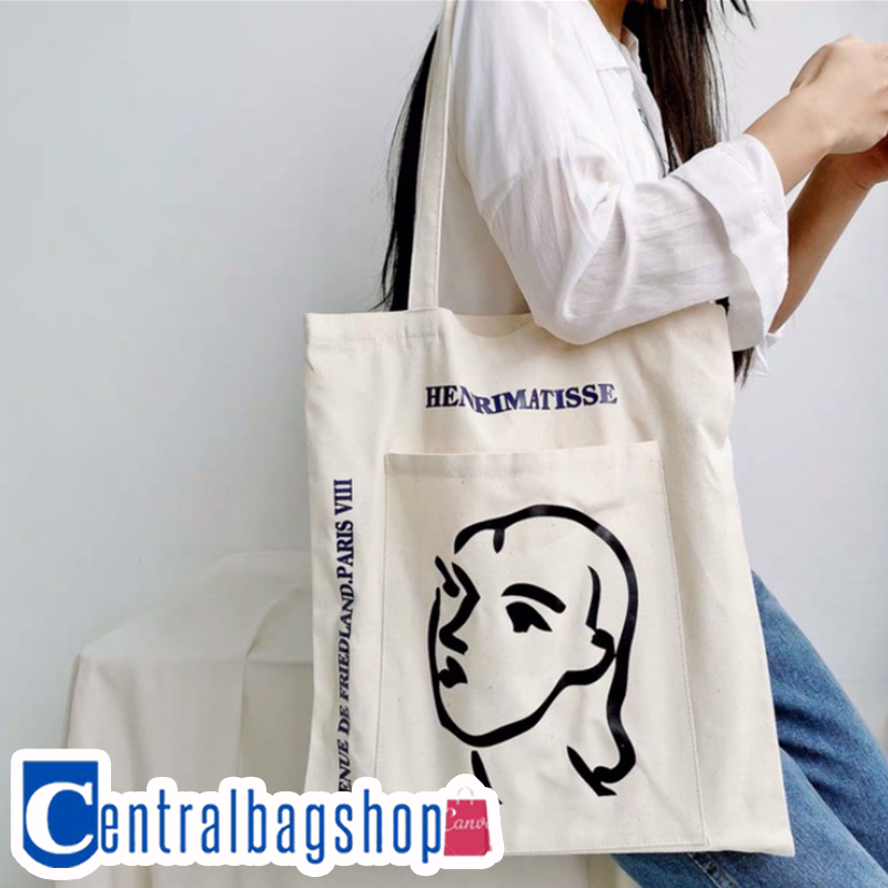 centralbagshop-c1342-d3-กระเป๋าผ้าสะพายข้าง-henrimatisse-bag