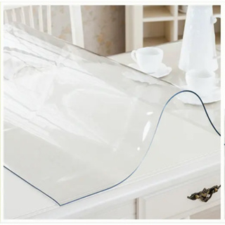 PVC ผ้าปูโต๊ะกันน้ำป้องกันการลวกแก้วพลาสติกอ่อนผ้าปูโต๊ะโต๊ะกาแฟแผ่นคริสตัลใส
