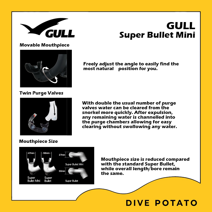 gull-snorkel-รุ่น-super-bullet-mini-ท่อหายใจสำหรับดำน้ำ-snorkeling-ยี่ห้อ-gull