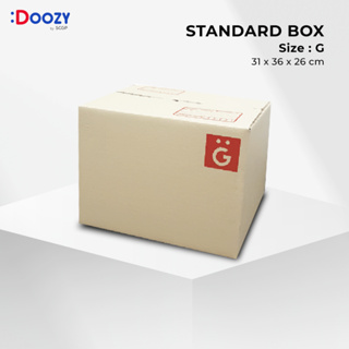 กล่องไปรษณีย์ ขนาด G (ช) ( 31 x 36 x 26 ซม.)  แพ็ค 20 ใบ กล่องพัสดุ กล่องฝาชน Doozy Pack ถูกที่สุด!
