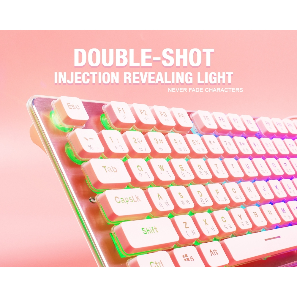 ภาพสินค้าNUBWO NK-32 Fortune Rubber Dome Keyboard มีให้เลือกหลายสี ไฟ Rainbow LED ของแท้ประกัน 1 ปี จากร้าน nubwo_officialshop บน Shopee ภาพที่ 4