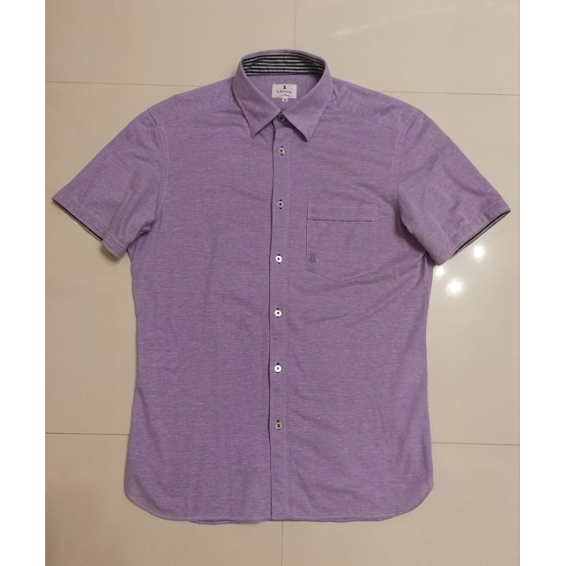 lanvin-brand-2nd-hand-เสื้อเชิ้ตแขนสั้น-64-cotton-36-polyester-size-50-made-in-china-แท้มือสองกระสอบนำเข้า