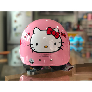 หมวกกันน็อคแบบครึ่งใบ ลายลิขสิทธิ์แท้ HELLO KITTY - RUN 02