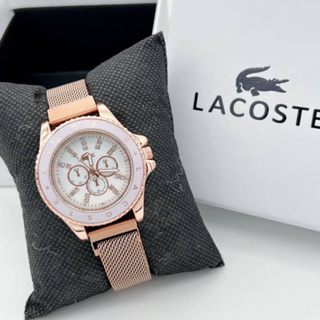 นาฬิกาข้อมือสายแม่เหล็ก LACSTE สายแม่เหล็กหน้าปัดสีขาว สวยมากจ้า