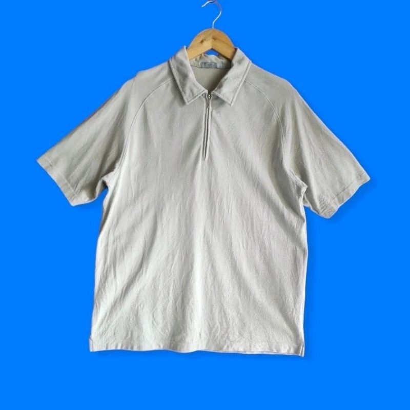 Mark&Spencer เสื้อยืดคอปก สีออฟไวท์ ไซส์ M | Shopee Thailand