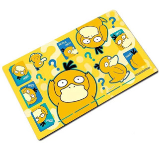 Pokemon โปเกมอน Psyduck แผ่นรองการ์ดเดี่ยว แผ่นรองการ์ด PTCG เสื่อการ์ดต่อสู้ผู้ คุณภาพสูง สนามต่อสู้ของเกม เกมการ์ด