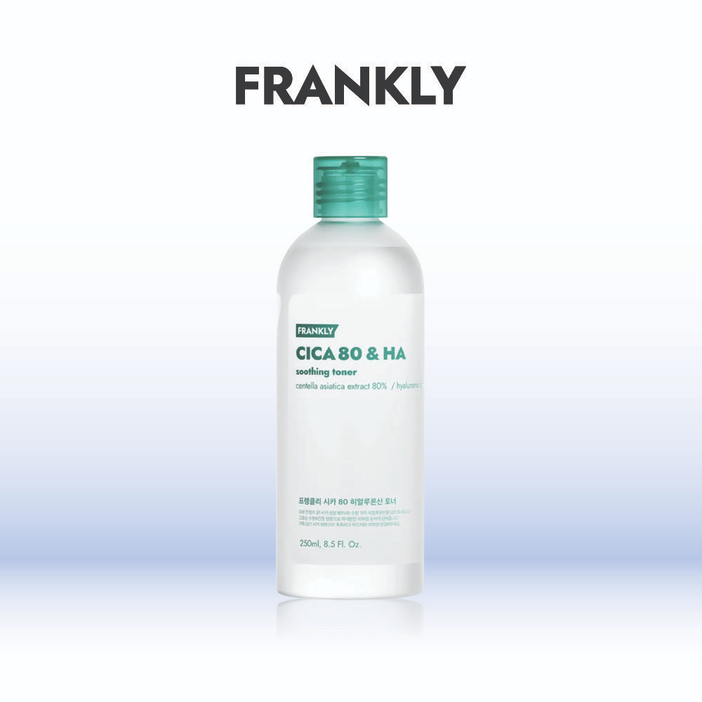 พร้อมส่ง-frankly-cica-80-and-ha-soothing-toner-250-ml-โทนเนอร์ออร์แกนิค-สารสกัดจากใบบัวบก