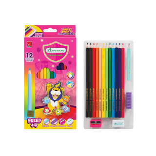 Master Art สีไม้ ดินสอสีไม้ แท่งยาว 12,18,24,36,48 สี รุ่นซุปเปอร์ไบรท์