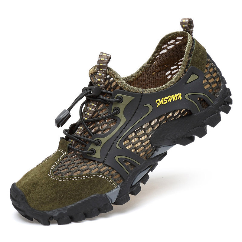 รองเท้าเดินป่าชาย-รองเท้าลุยตาข่าย-ระบายอากาศดี-hiking-shoe