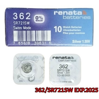 ถ่านนาฬิกา Renata 362SR721SW ของแท้ Swiss Made 1.55V ถ่านสวิส ถ่านกระดุม ถ่านใหม่ (1 ก้อน)