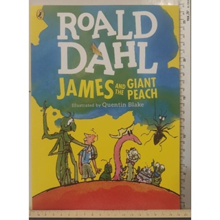 New James and the Giant Peach Colour Edition Paperback English By Roald Dahl Illustrated by Quentin Blake ฉบับสี A4