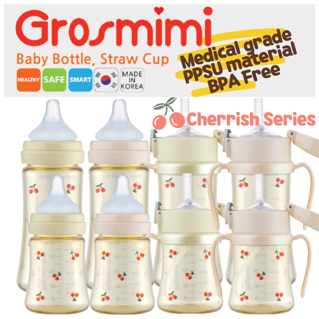 Get Grosmimi PPSU Cherrish Straw Cup Delivered