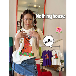 🏡 Nothing house 🐶🦋เสื้อยืดลายสกูปปี้ดู ผีเสื้อ