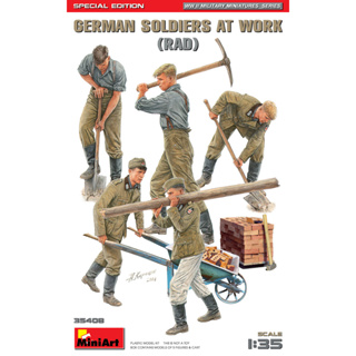 โมเดลประกอบ MiniArt 1/35 MI35408 GERMAN SOLDIERS AT WORK (RAD) SPACIAL EDITION