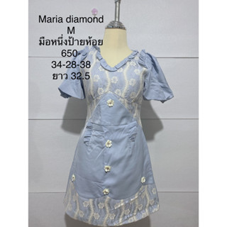 เดรสสั้น MARIA DIAMOND SIZE M มือหนึ่งป้ายห้อย
