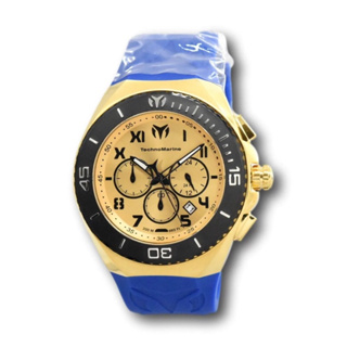 💥 Technomarine Ocean Manta Mens 48mm Mixed Silicone Chronograph Watch TM-220018