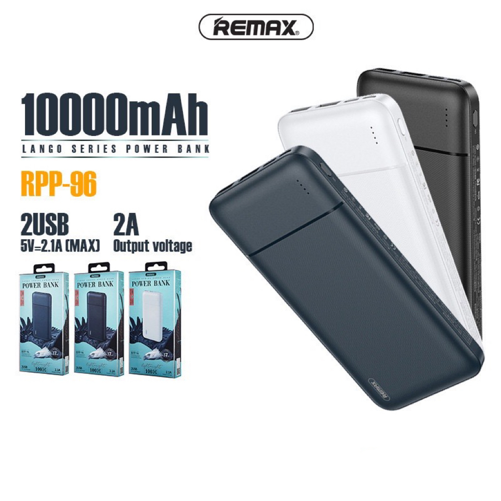 แบตสำรองREMAX.RPP-96 Power Bank 10000mAh แบตสำรองมินิ ของแท้ มี3สี ขาว ...