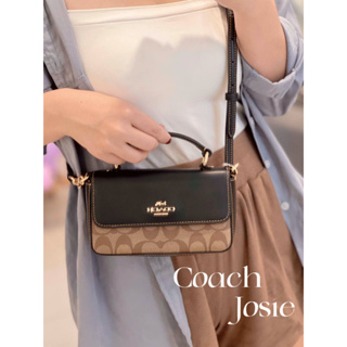 Coach CC340 Mini Josie กระเป๋าผู้หญิง กระเป๋าสะพายข้างผู้หญิง กระเป๋าถือ เล็ก ธุรกิจลำลอง หนังแท้
