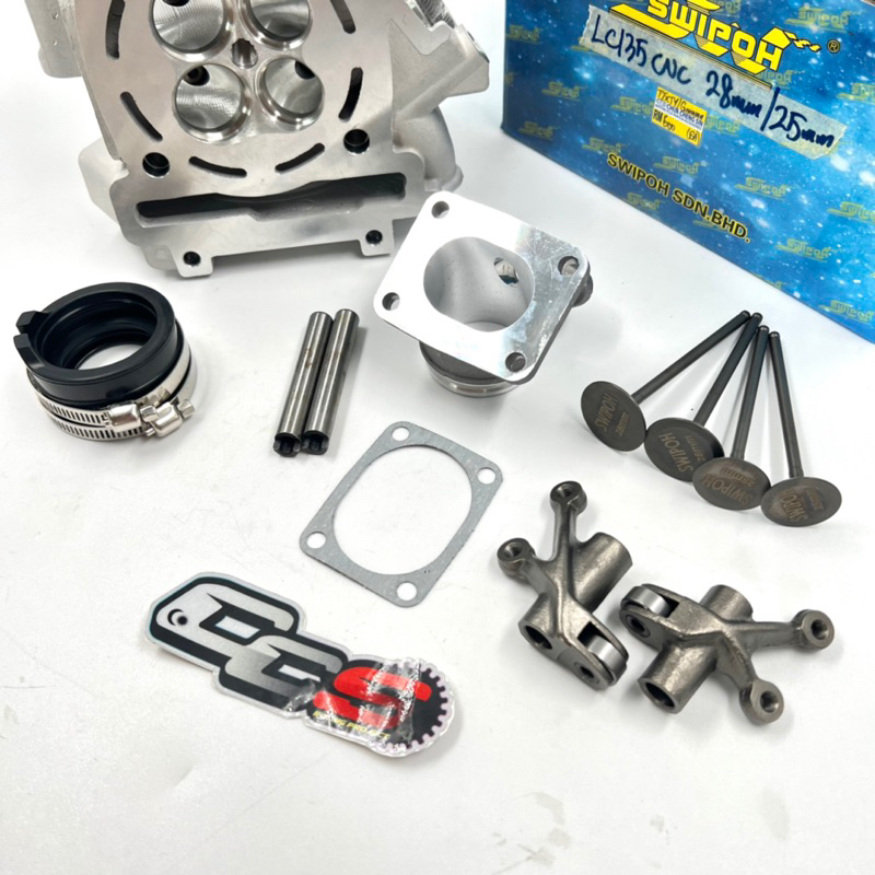 ฝาสูบ-25-28-อุปกรณ์-ครบตามภาพ-swipoh-สำหรับ-spark135-mslaz-r15เก่า-exciter150